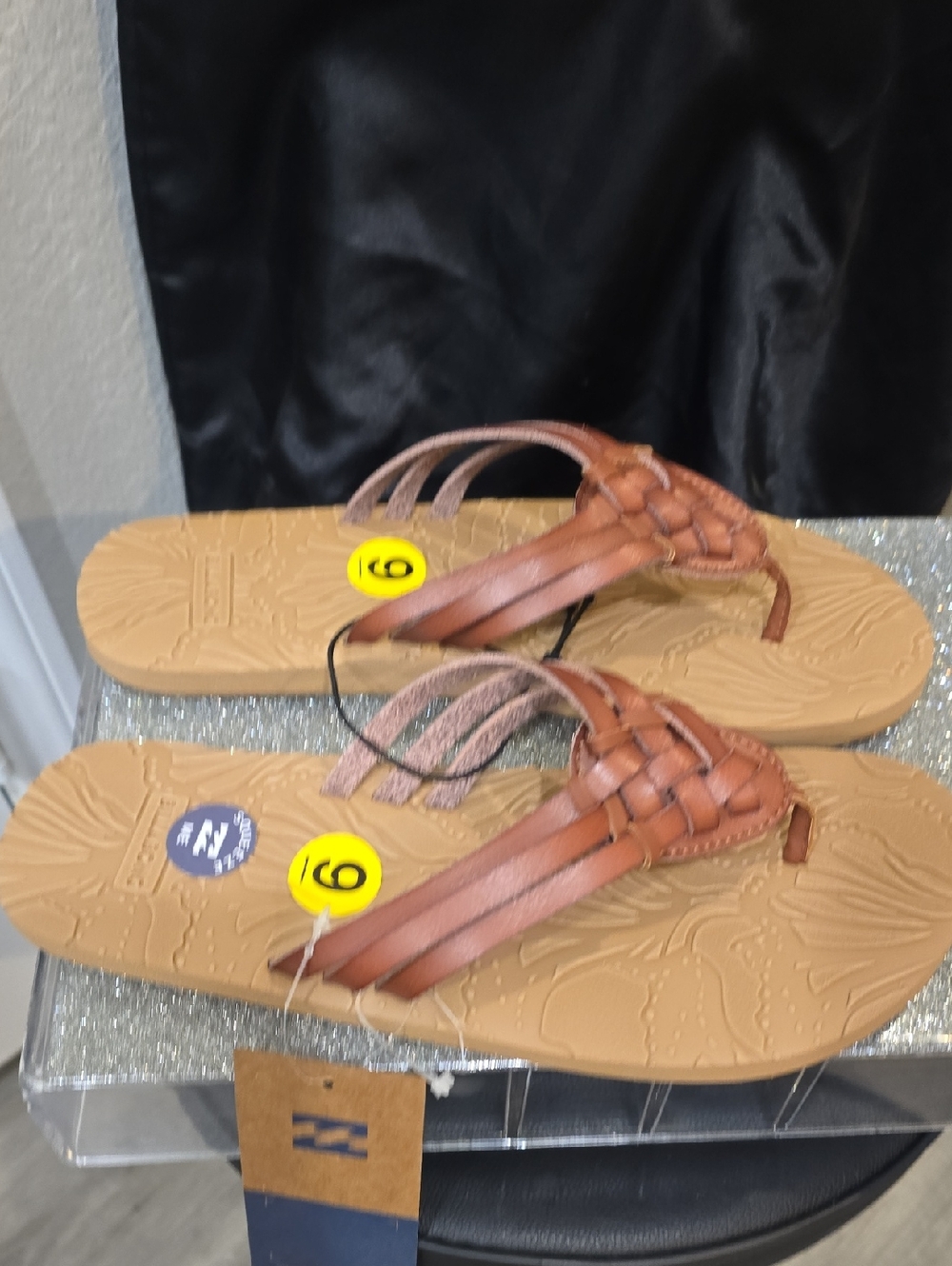 Billabong Leather Woven Thong Sandals - Picture 6 of 7